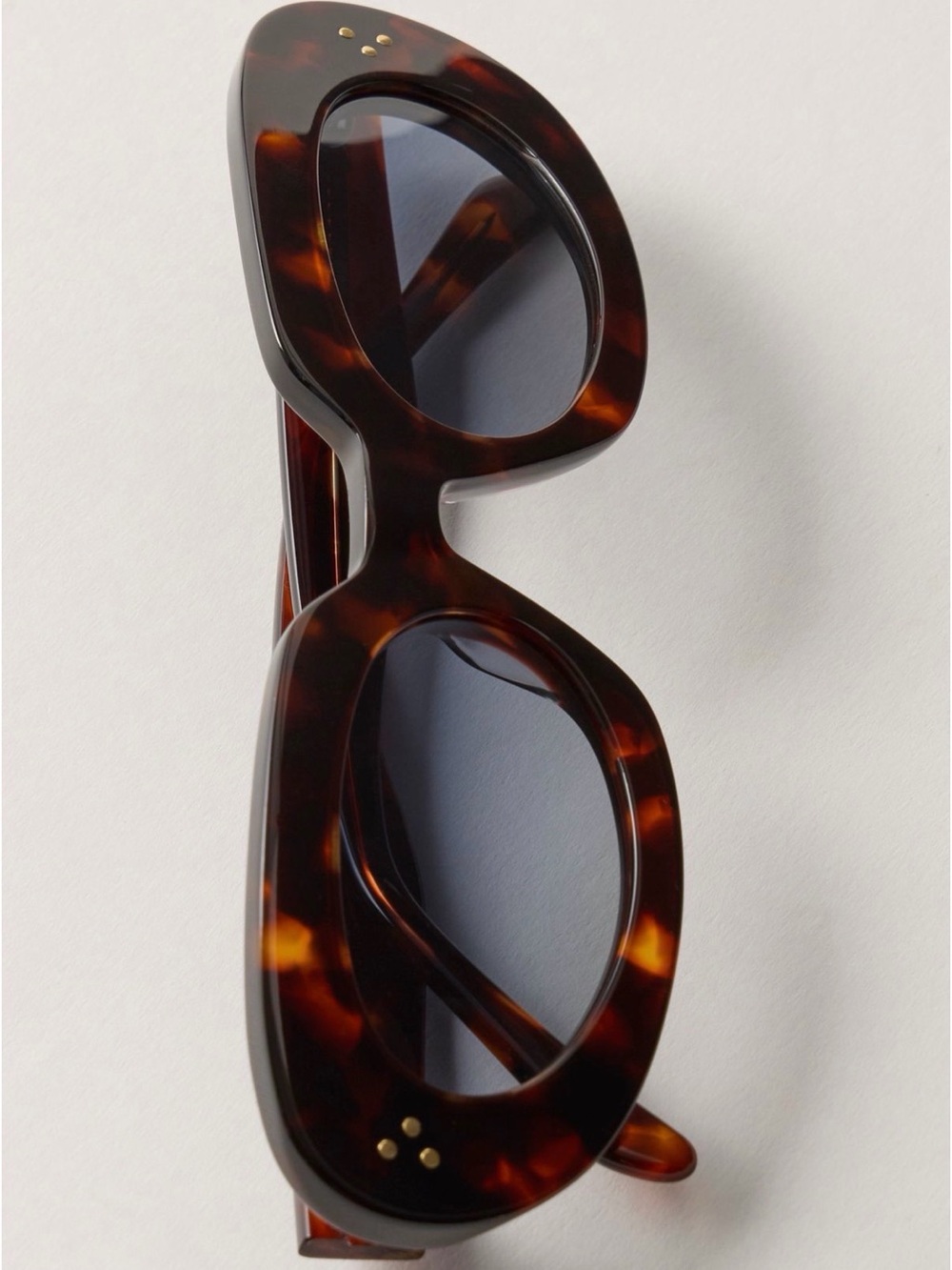 Free People Hazel Round Polarized Sunglasses NWT Tortoise Brown